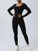 BazaarBey Twisted Backless Long Sleeve Jumpsuit 