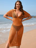 Slit Openwork  Short Sleeve Cover-Up Trendsi
