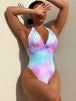 Tie-Dye Halter Neck One-Piece Swimsuit Trendsi