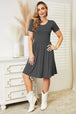  Full Size Short Sleeve Dress with Pockets -BazaarBey - www.shopbazaarbey.com