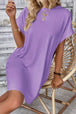 Pocketed Round Neck Short Sleeve Dress -BazaarBey - www.shopbazaarbey.com
