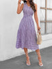 Striped  Sleeveless Midi Dress -BazaarBey - www.shopbazaarbey.com