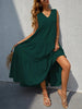 Tiered V-Neck Sleeve Dress -BazaarBey - www.shopbazaarbey.com