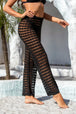Openwork Mid-Rise Waist Swim Pants Trendsi