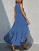 Tiered V-Neck Sleeve Dress -BazaarBey - www.shopbazaarbey.com