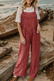  Wide Leg Front Pocket Jumpsuit Trendsi