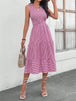 Striped  Sleeveless Midi Dress -BazaarBey - www.shopbazaarbey.com