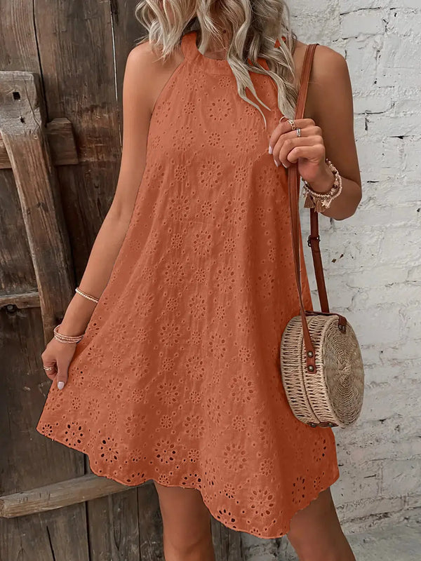   Neck Mini Dress -BazaarBey - www.shopbazaarbey.com