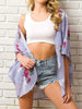 Open Front Half Sleeve Cover-Up Trendsi