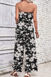 Floral Strapless Wide Leg Jumpsuit Trendsi
