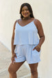  Let It Happen  Double Flare Striped Romper in Cobalt Blue Bazaarbey