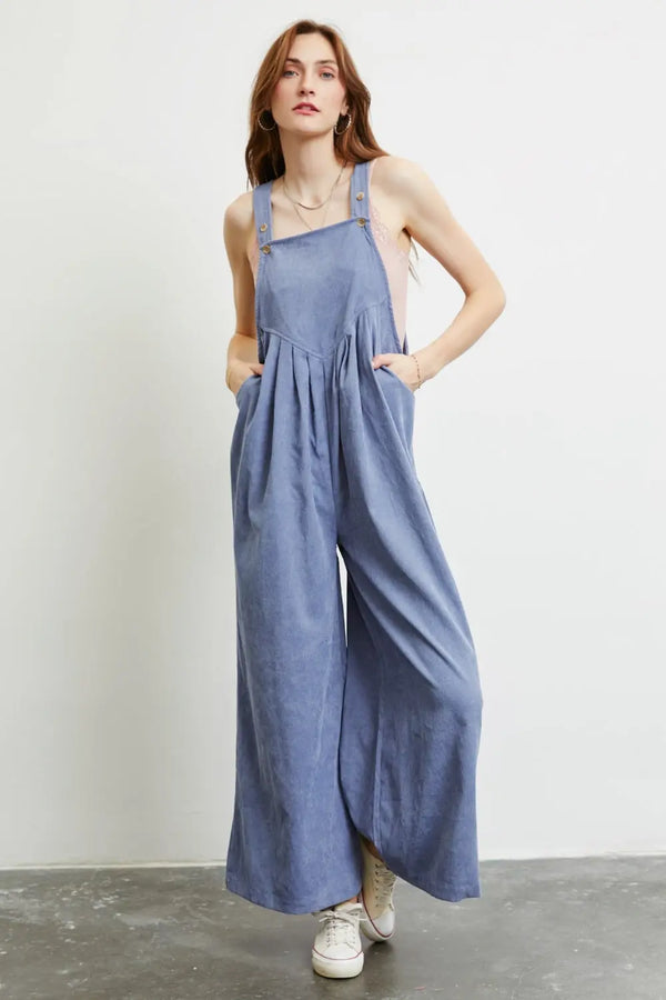 BazaarBey   Wide Leg Overalls with Pockets 