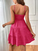 Smocked Tiered Sleeveless Mini Dress -BazaarBey - www.shopbazaarbey.com