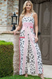  Color Block Smocked Jumpsuit Trendsi