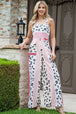  Color Block Smocked Jumpsuit Trendsi