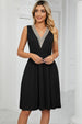 Pocketed V-Neck Wide Strap Dress -BazaarBey - www.shopbazaarbey.com