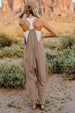   V-Neck Sleeveless Jumpsuit with Pockets Trendsi