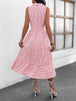 Striped  Sleeveless Midi Dress -BazaarBey - www.shopbazaarbey.com