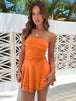 Ruched Layered Tube Mini Dress -BazaarBey - www.shopbazaarbey.com