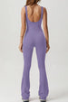 Square Neck Sleeveless Sports Jumpsuit Trendsi