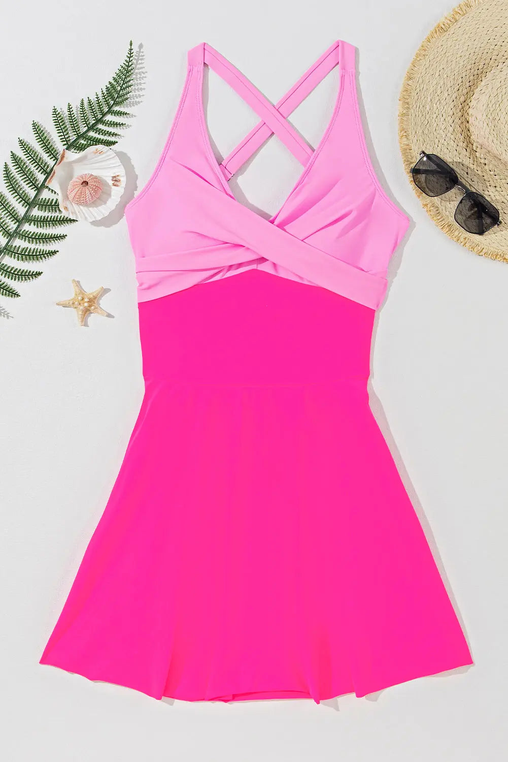Crisscross V-Neck One-Piece Swimwear Trendsi