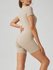  Short Sleeve Active Romper Trendsi