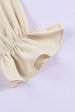 Smocked Long Flounce Sleeve Square Neck Jumpsuit Trendsi