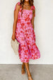 Tied Printed Sleeveless Tiered Dress -BazaarBey - www.shopbazaarbey.com