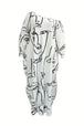 Printed Single Shoulder Lantern Sleeve Maxi Dress -BazaarBey - www.shopbazaarbey.com