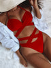 Crisscross Halter Neck Bikini Set Trendsi