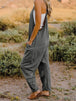  Sleeveless V-Neck Pocketed Jumpsuit Trendsi