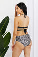  Swim Summer Splash Halter Bikini Set in Black Trendsi