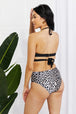  Swim Summer Splash Halter Bikini Set in Black Trendsi
