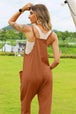   Sleeveless V-Neck Pocketed Jumpsuit Trendsi