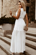 Slit Lace Detail V-Neck Dress -BazaarBey - www.shopbazaarbey.com