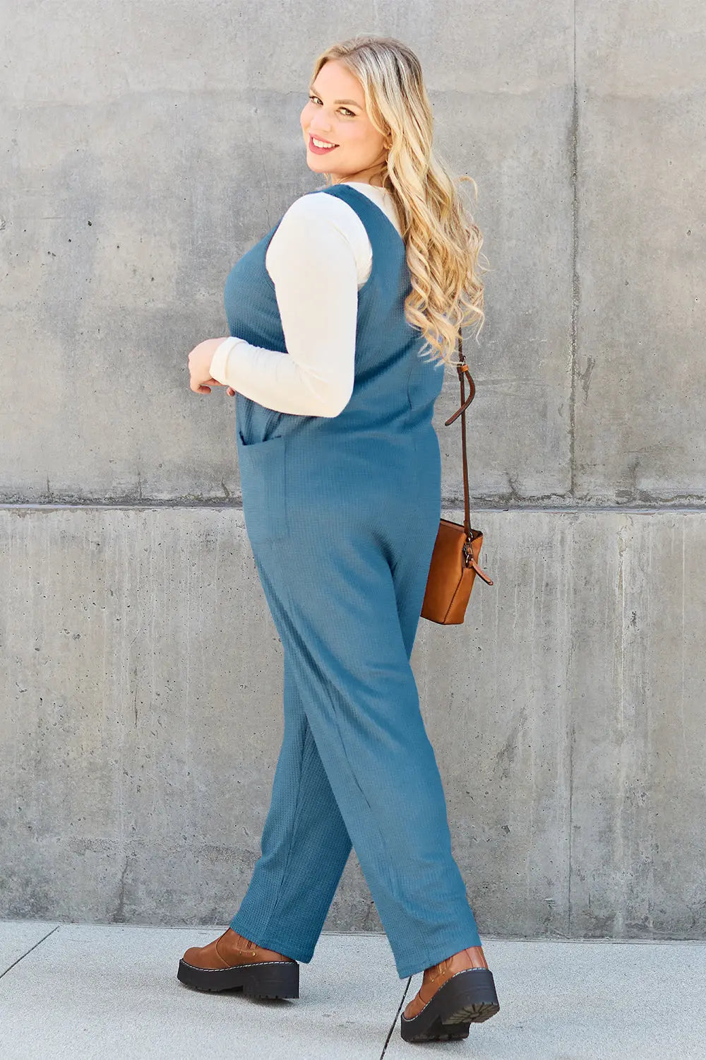 Sleeveless Straight Jumpsuit Trendsi