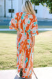 Tie-Dye Collared Wide Leg Jumpsuit Trendsi