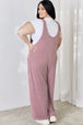   Ribbed Tie Shoulder Sleeveless Ankle Overalls Trendsi