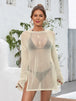 Slit Boat Neck Dropped Shoulder Cover-Up Trendsi