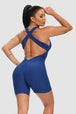  Wide Strap Active Romper Trendsi