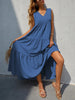 Tiered V-Neck Sleeve Dress -BazaarBey - www.shopbazaarbey.com
