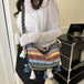 Printed Tassel Detail Crossbody Bag with Small Purse Trendsi