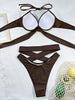 Crisscross Halter Neck Bikini Set Trendsi