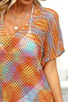 Openwork  Short Sleeve Cover-Up Trendsi