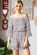 BazaarBey Printed  Ruffled Romper 