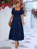 Tiered Smocked Short Sleeve Dress -BazaarBey - www.shopbazaarbey.com