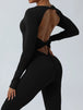 Twisted Backless Long Sleeve Jumpsuit Trendsi