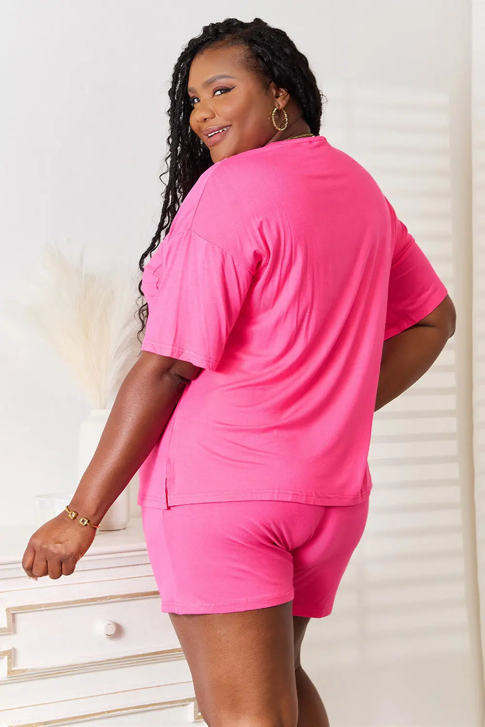   Soft Rayon Half Sleeve Top and Shorts Set Bazaarbey
