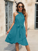 Tied Round Neck Sleeveless Dress -BazaarBey - www.shopbazaarbey.com