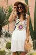 BazaarBey Geometric V-Neck Spaghetti Strap Cover Up Dress 